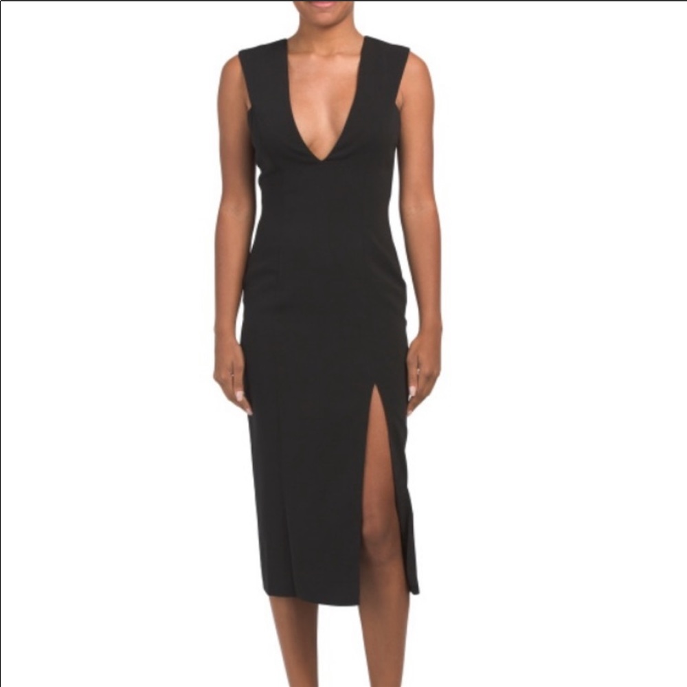 NWT Jay Godfrey Lloyd Midi Dress, Black